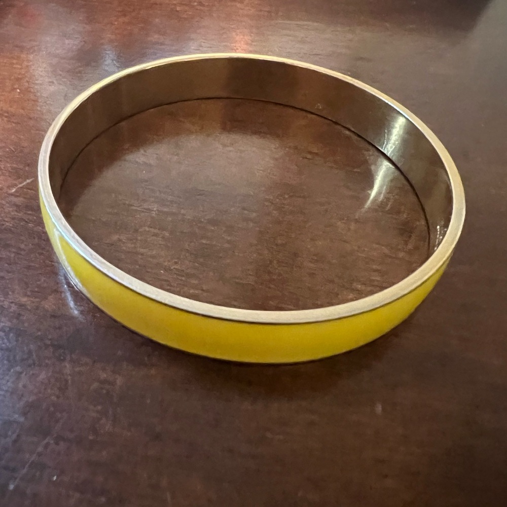 J Crew Yellow Enamel Bangle Bracelet